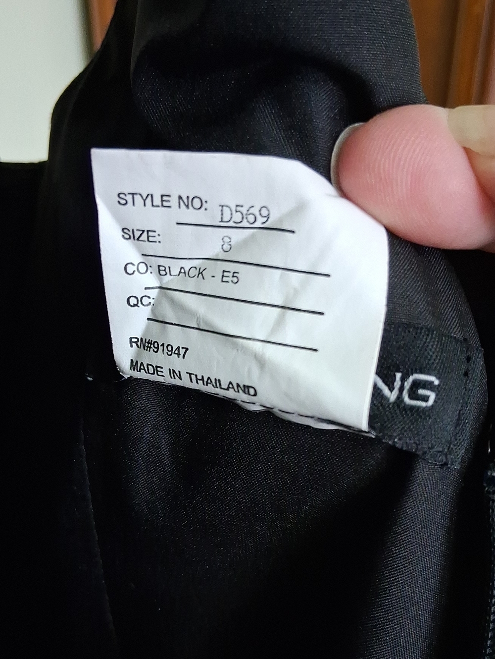ALFRED SUNG Black Cap-Sleeve Maxi Gown D569 - Picture 7 of 8